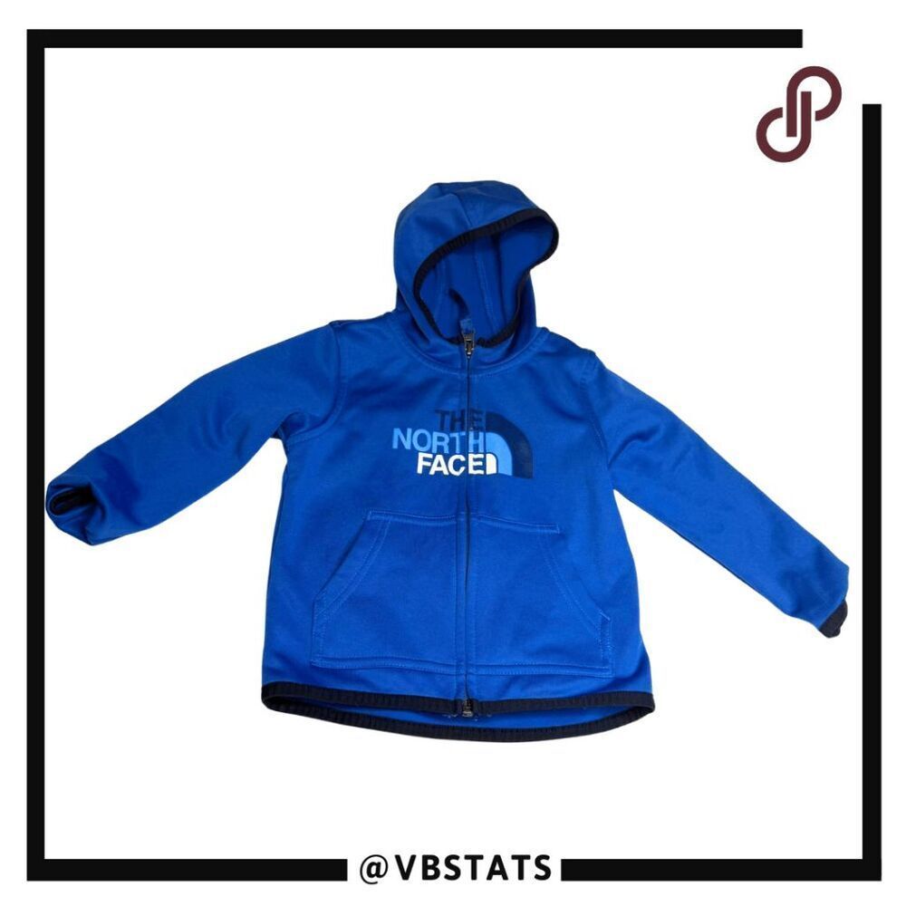 The North Face Infant Baby Surgent Fleece Full Zip Hoodie Blue Size 12-18M